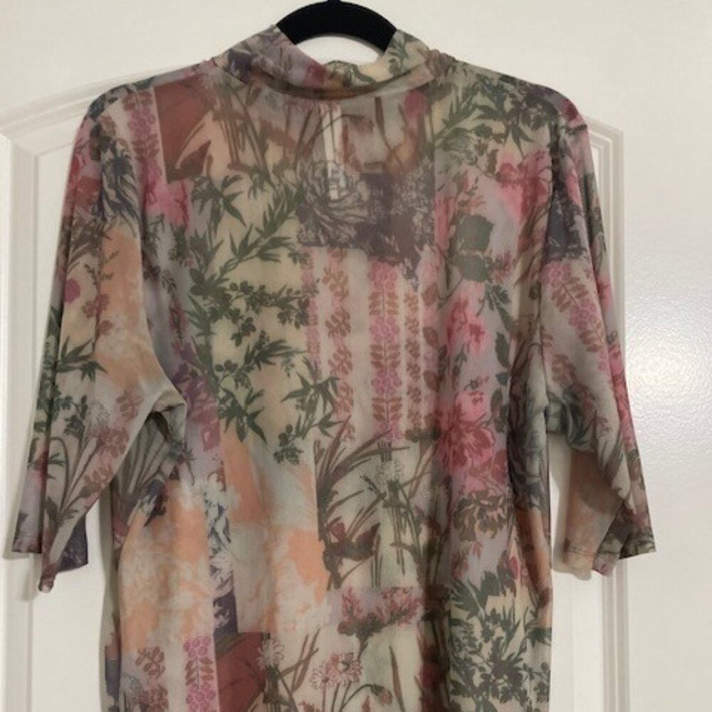 Half- Sleeve Mesh Top by Anthropologie